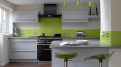 Сочетание зеленого с другими цветами в интерьере кухни