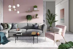 Dusty Rose In The Living Room Interior