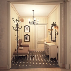 Hallway in retro style interior