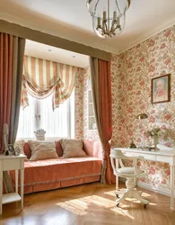 Занавески с цветами фото спальня