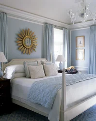 Bedroom Design In Beige And Blue Tones