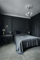 Bedroom Interior In Graphite Color