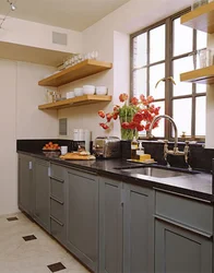 Black Kitchens Without Upper Cabinets Photo