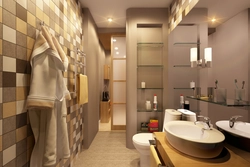 Bathroom design in a small studio