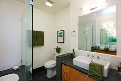 Дизайн ванной комнаты с перегородкой для унитаза