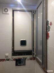 Как спрятать титан в ванной комнате фото