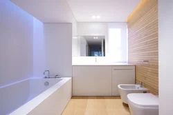 Bathroom design white with wood