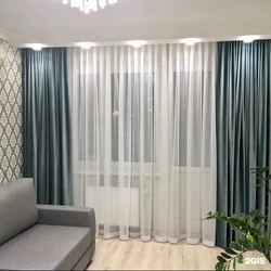 Modern curtains for the apartment hall photo