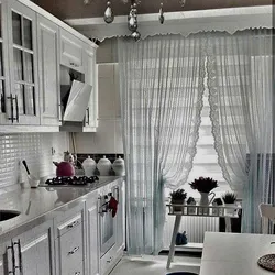 Серый интерьер кухни какие шторы