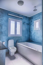 Photo Of A Blue Bathroom