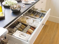 Organizing storage in the kitchen photo