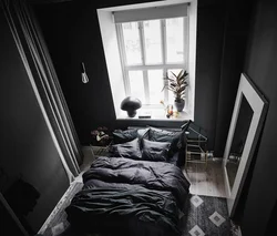 Дизайн маленькой спальни в темных тонах