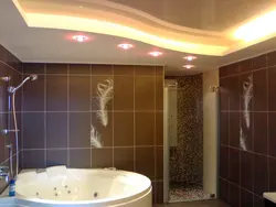 Which ceilings are better for the bathtub and toilet photo