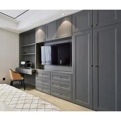 TV Built Into The Closet In The Bedroom Photo