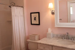 Интерьер ванной в персиковом цвете