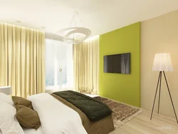 Bedroom in beige-green tones design photo