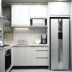 Photo Of The Kitchen Refrigerator From The Right