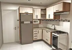 Фота кухні халадзільнік з права