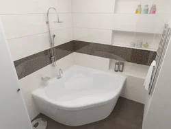 Small bathroom design with corner