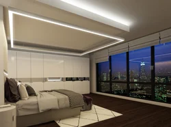 Потолки в спальне с подсветкой светодиодной фото
