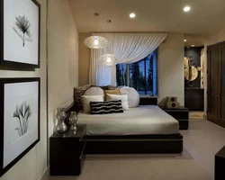 Bedroom design with corner bed