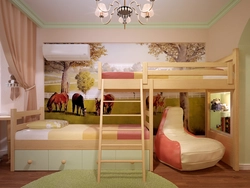 Two in one children's bedroom photo