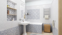 Bathroom design with small tiles