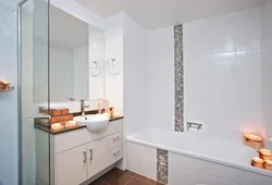 White mosaic bathroom design