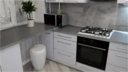 Белая варочная панель в интерьере кухни