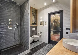 Дизайн ванной комнаты с душем без поддона