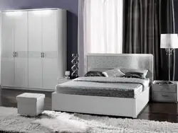 Photo bedroom set white gloss photo