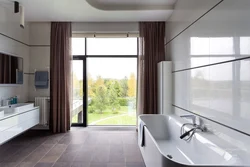 Bathroom design with a 10 sq.m window