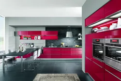Ремонт на кухне дизайн красный