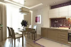 Wallpaper in a modern kitchen design photo