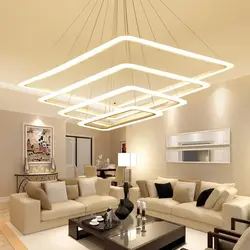 Modern living room lighting photo