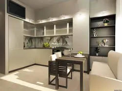 Kitchen interior 13 sq m in modern style