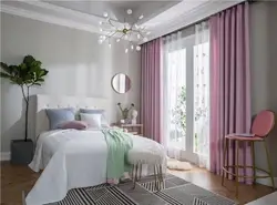 What colors does pink go with in a bedroom interior?