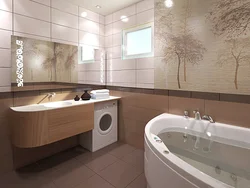 Терезесі бар бұрыштық ваннасы бар ванна бөлмесінің дизайны
