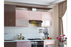 Kitchen interior with hood in the closet