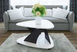 Table In The Living Room In A Modern Style Photo