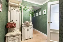 Wallpaper for hallway green photo