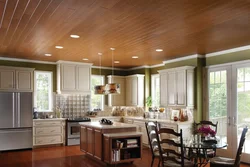 Low ceiling in the kitchen design photo