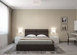 Дизайн спальни с одной тумбой