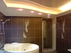 Дизайн подвесных потолков ванная