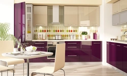 Vanilla color combination in the kitchen interior