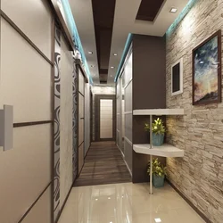 Interior of a large hallway in an apartment