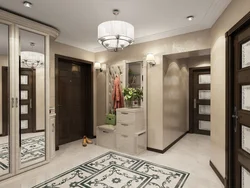 Interior of a large hallway in an apartment