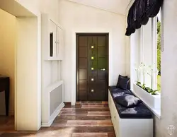 Apartment with a window in the hallway photo