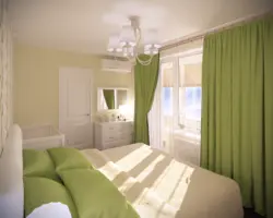 Pistachio bedroom in the interior photo