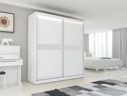 Bedroom wardrobes white color photo